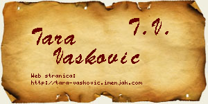 Tara Vasković vizit kartica